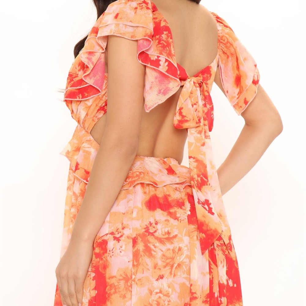 Floral Ruffle Maxi Dress - Picture 2 of 5